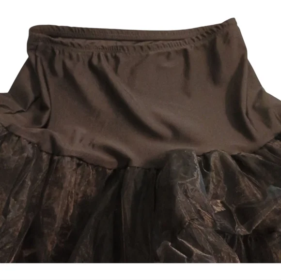 Black Petticoat Layered Tulle Skirt Costume Retro Rockabilly Whimsigoth Cosplay - Picture 2 of 2